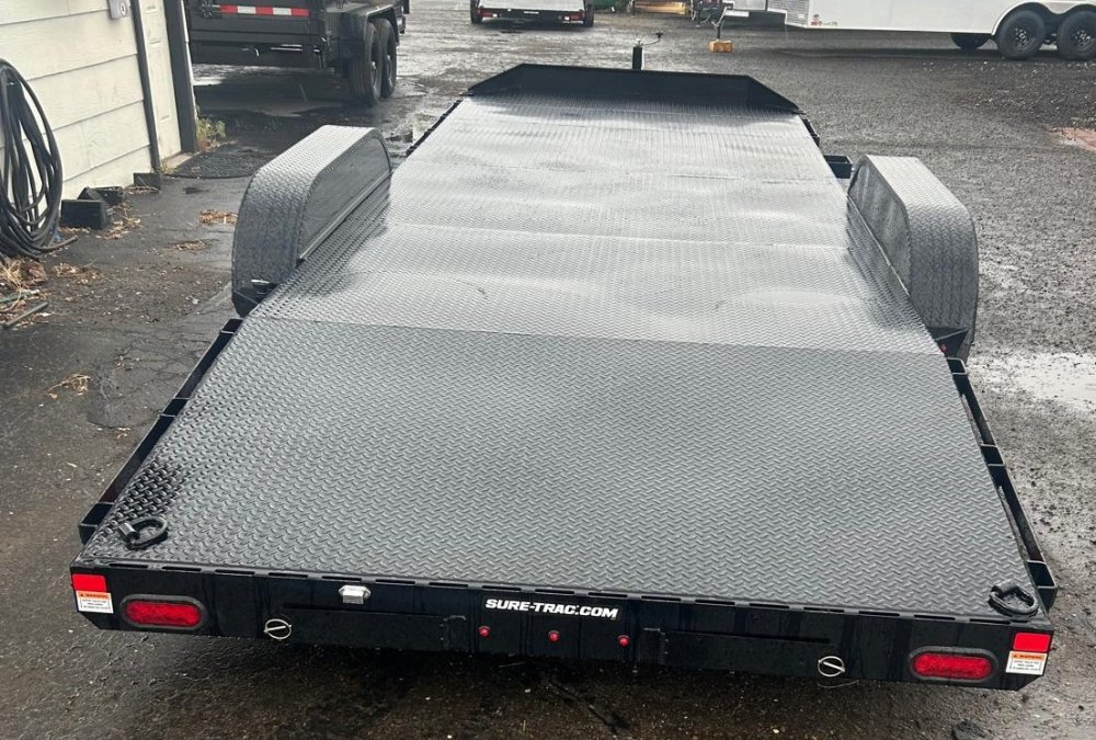 7x20 (16+4) Steel Deck Car Hauler - 10K GVWR - Black | Carson City, NV