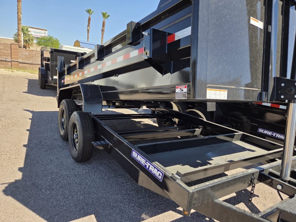 7x14 HD Low Profile Dump Trailer - Telescopic Hoist, 14K GVWR