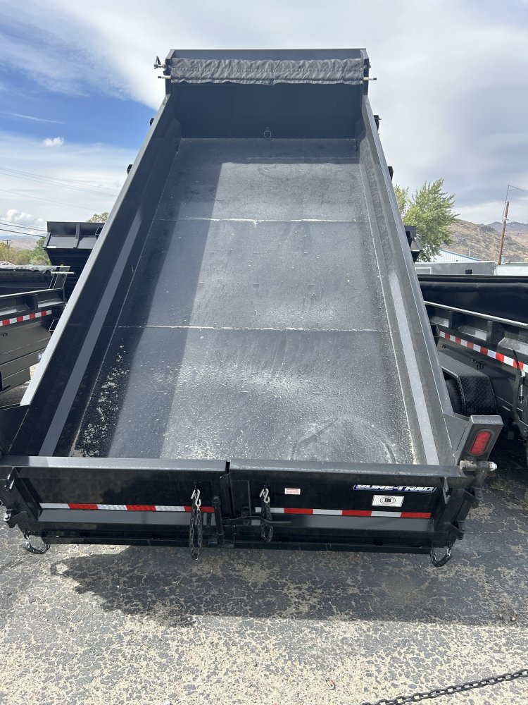 7x16 HD Low Profile Telescopic Dump Trailer - 14K GVWR - Black | Carson City, NV