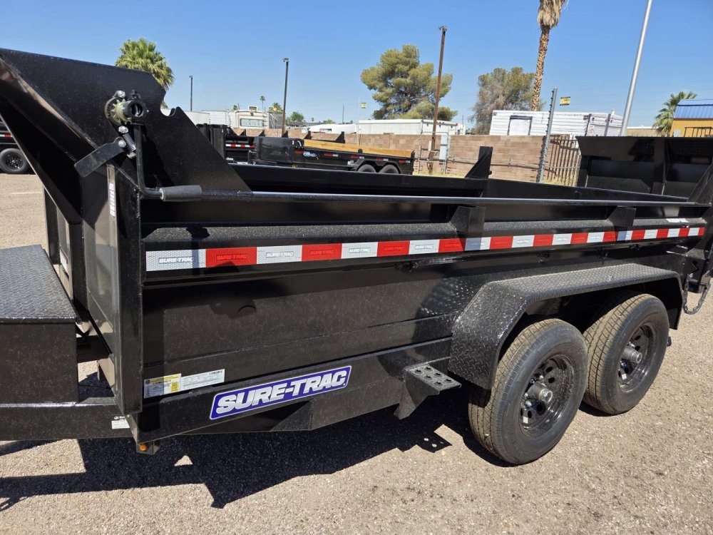 6x12 SD Low Profile Dump Trailer - 10K GVWR, Single Ram