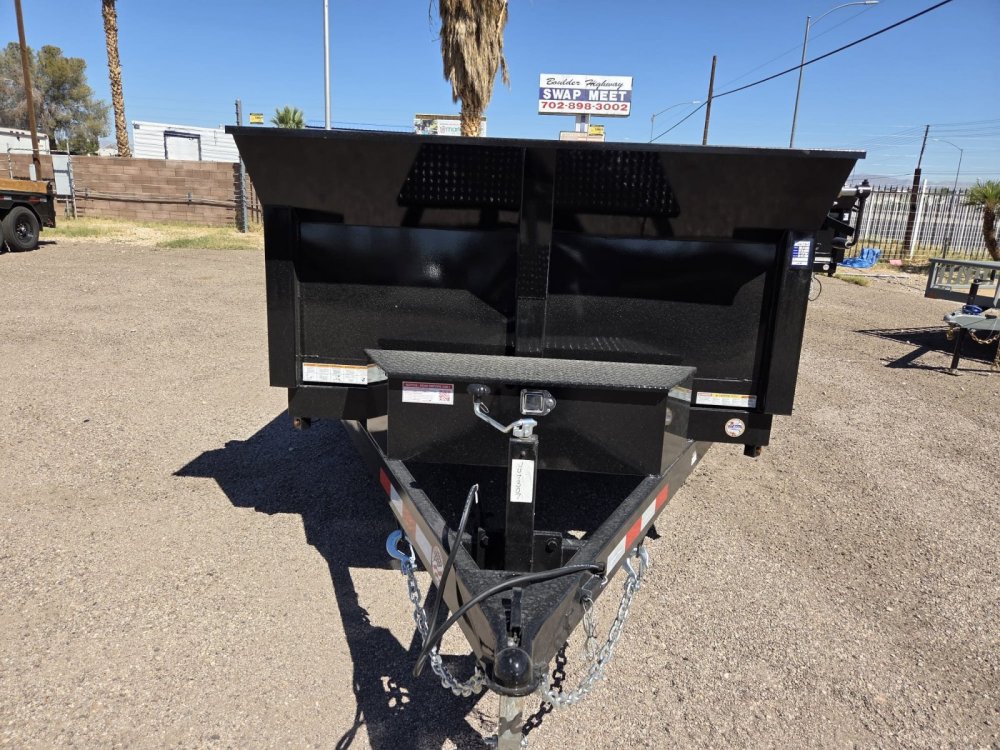 6x12 SD Low Profile Dump Trailer - 10K GVWR, Single Ram