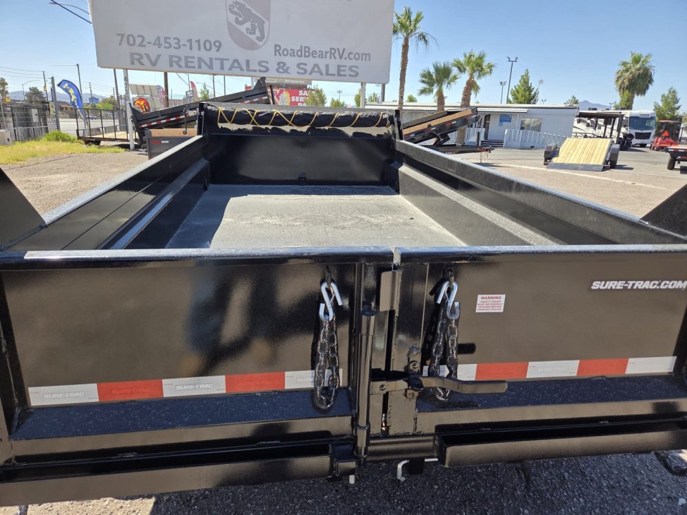 6x12 SD Low Profile Dump Trailer - 10K GVWR, Single Ram