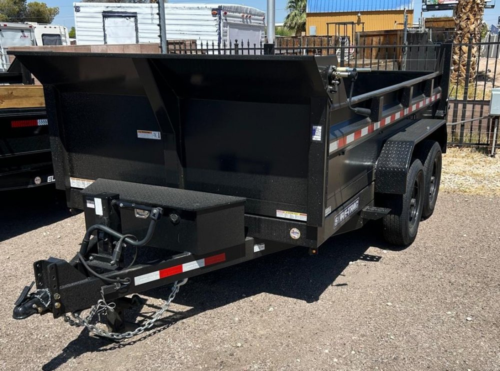 7x12 HD Low Profile Dump Trailer - 14K GVWR | Black