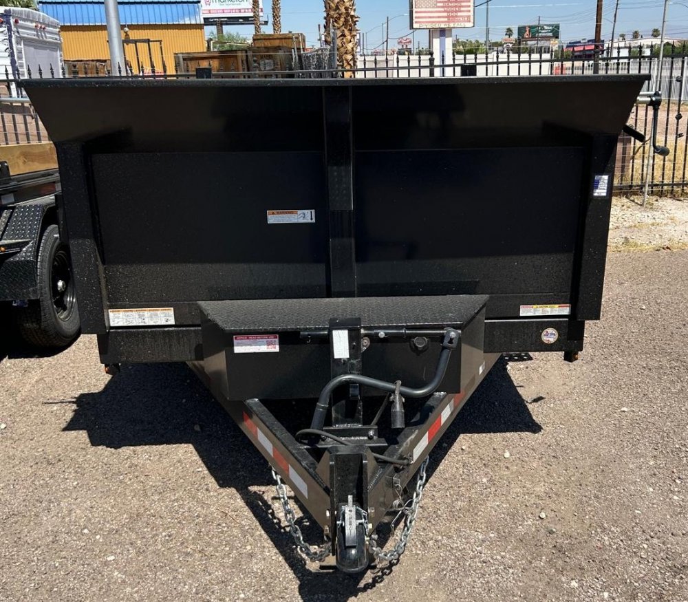 7x12 HD Low Profile Dump Trailer - 14K GVWR | Black