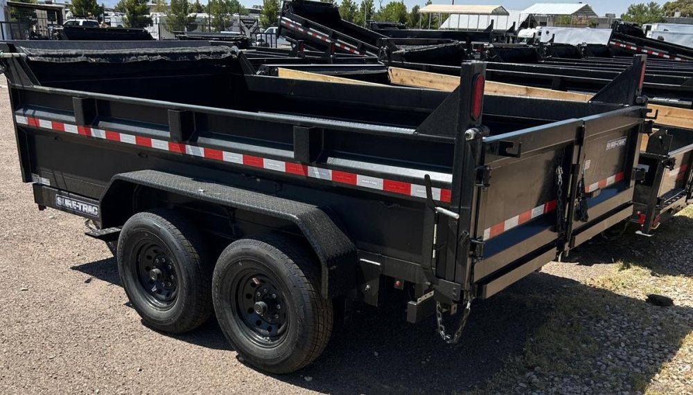 7x12 HD Low Profile Dump Trailer - 14K GVWR | Black