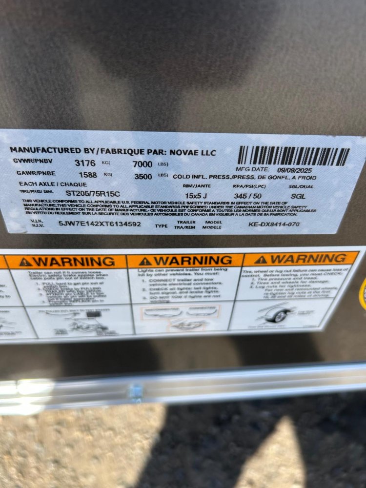 7x14 EX DLX Flat Top V-Nose Enclosed Cargo Trailer - Charcoal | D1 Trailers Carson City, NV