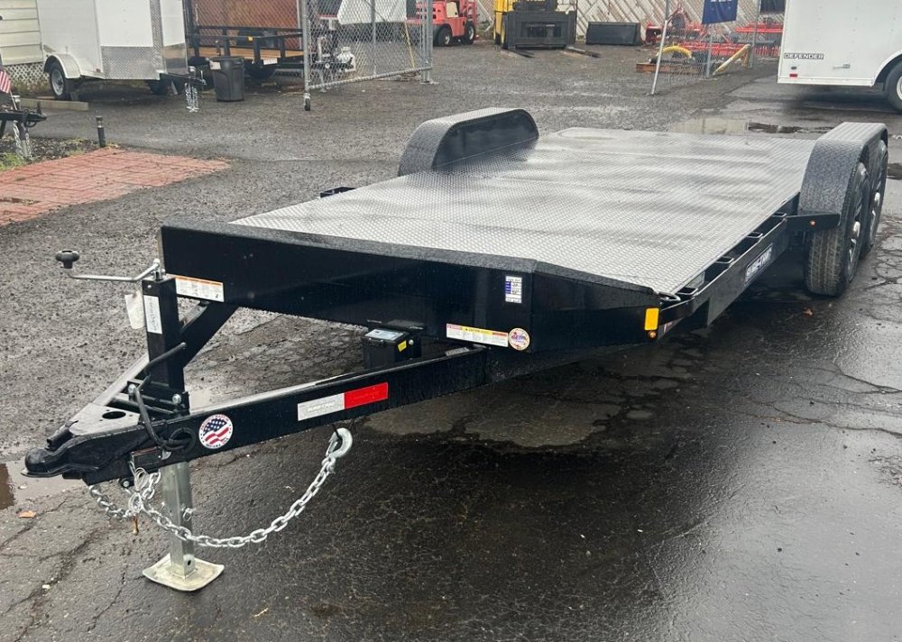 7x20 (16+4) Steel Deck Car Hauler - 10K GVWR - Black | Carson City, NV