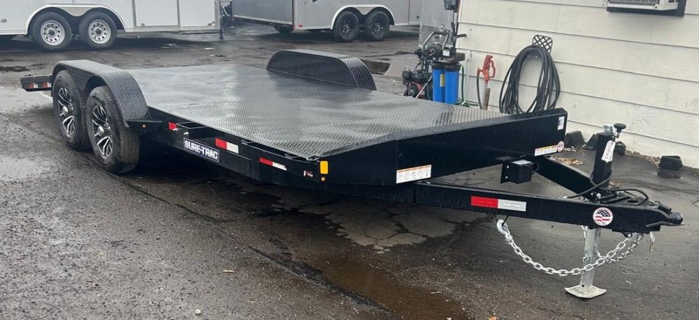 7x20 (16+4) Steel Deck Car Hauler - 10K GVWR - Black | Carson City, NV