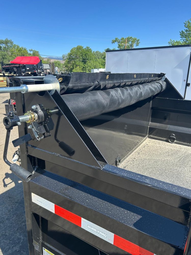 7x14 Sure-Trac HD Low Profile Telescopic Dump Trailer - 14K GVWR - Black