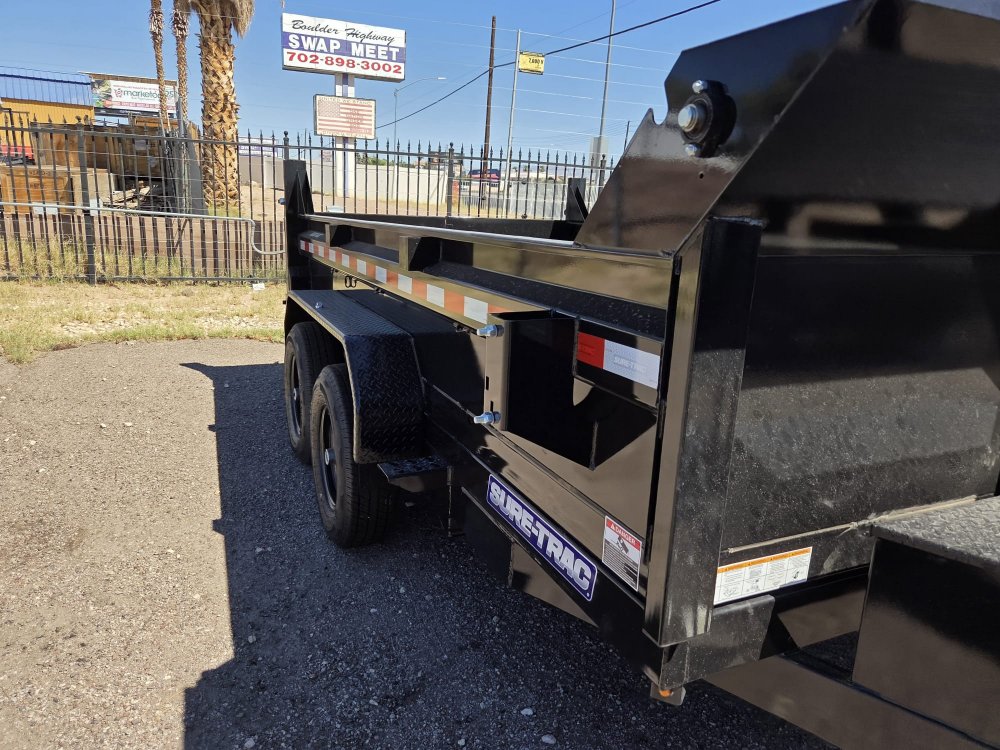 6x10 SD Low Profile Dump Trailer - 10K GVWR | Black