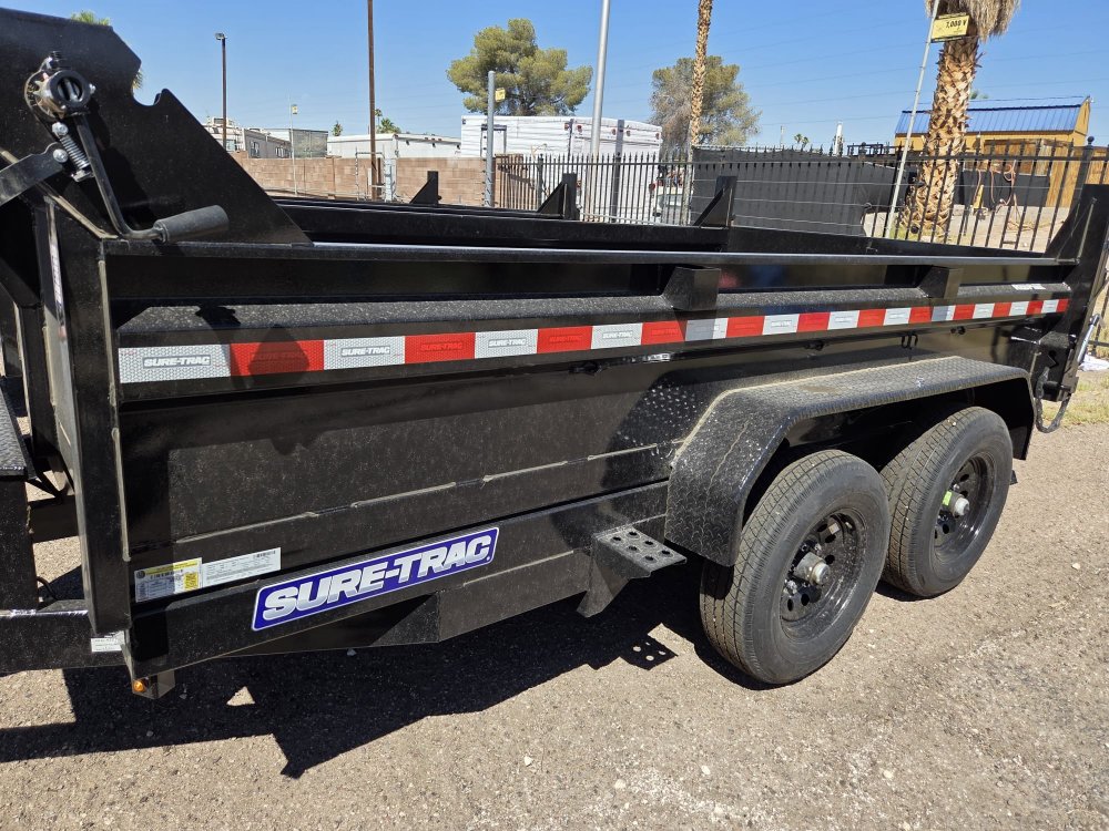 6x10 SD Low Profile Dump Trailer - 10K GVWR | Black