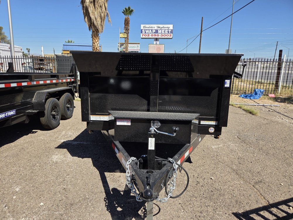 6x10 SD Low Profile Dump Trailer - 10K GVWR | Black