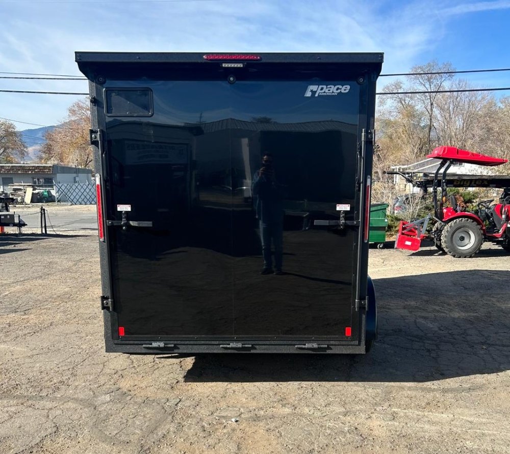 7x14 Journey SE Flat Top Sloped V-Nose Enclosed Cargo Trailer - Black | D1 Trailers Carson City, NV