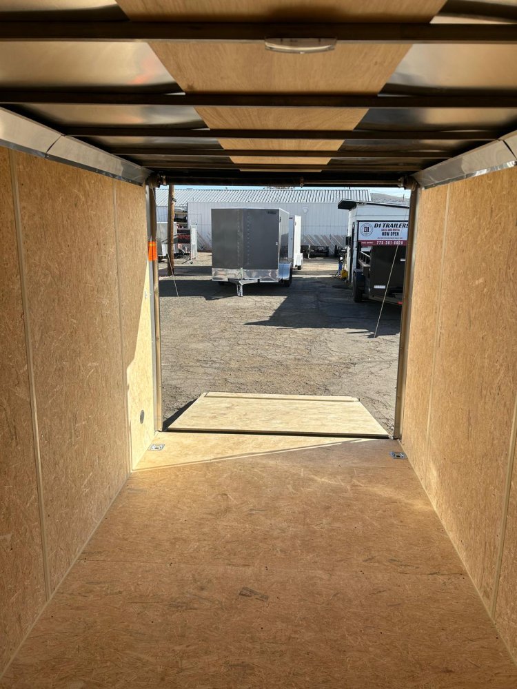 7x14 Journey SE Flat Top Sloped V-Nose Enclosed Cargo Trailer - Black | D1 Trailers Carson City, NV
