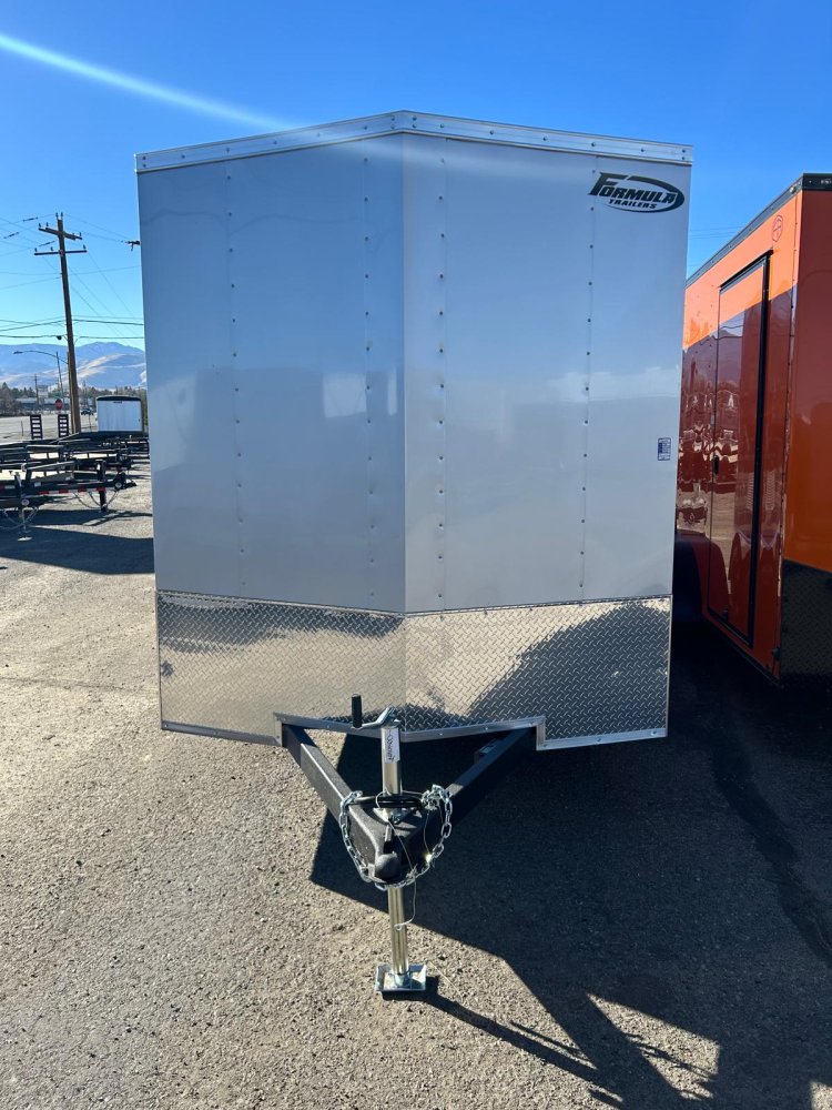 7x16 Traverse Flat Top V-Nose Enclosed Trailer - White | 7K GVWR | Carson City, NV