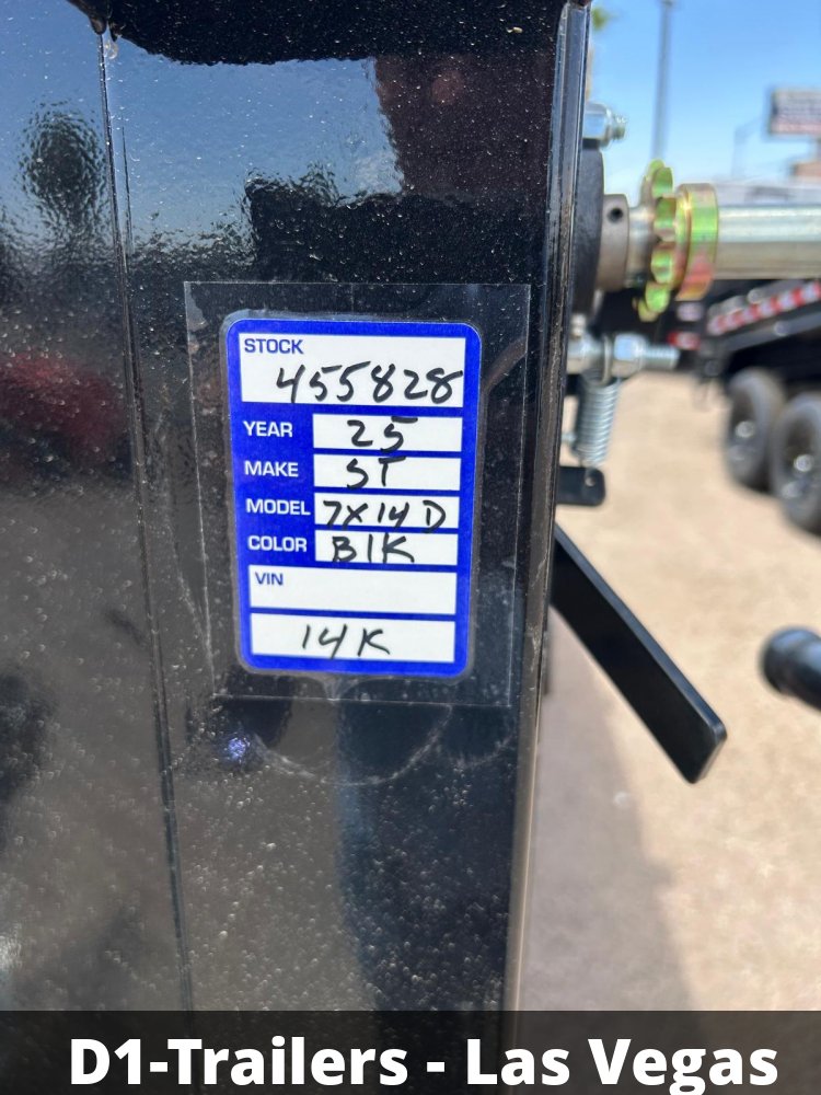 7x14 HD Low Profile Dump Trailer - Telescopic Hoist, 14K GVWR