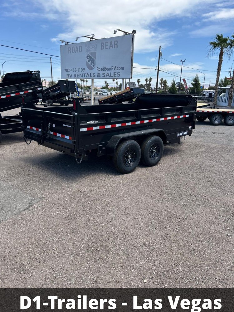 7x14 HD Low Profile Dump Trailer - Telescopic Hoist, 14K GVWR
