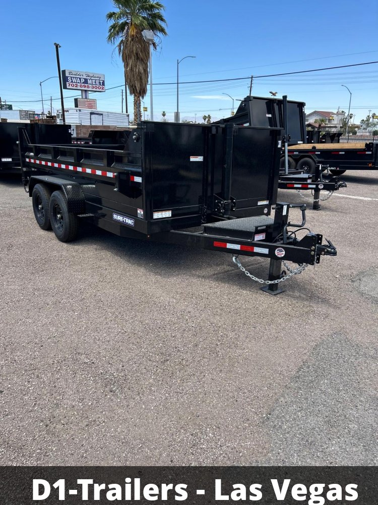 7x14 HD Low Profile Dump Trailer - Telescopic Hoist, 14K GVWR