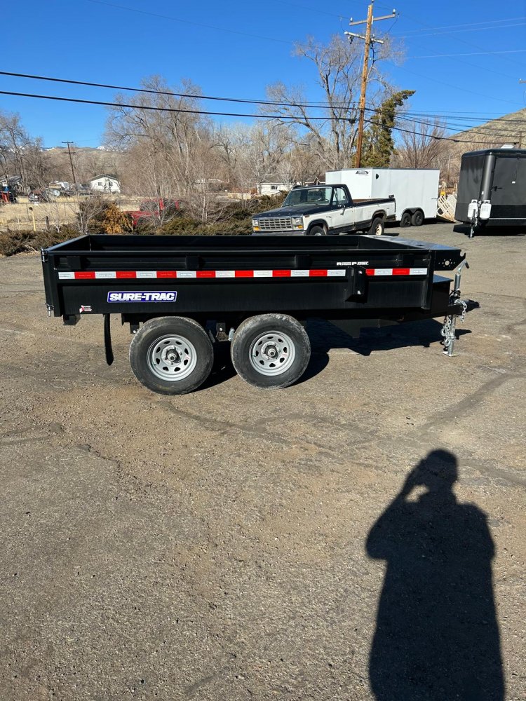 6x10 SD Low Profile Dump Trailer - 10K GVWR | Black