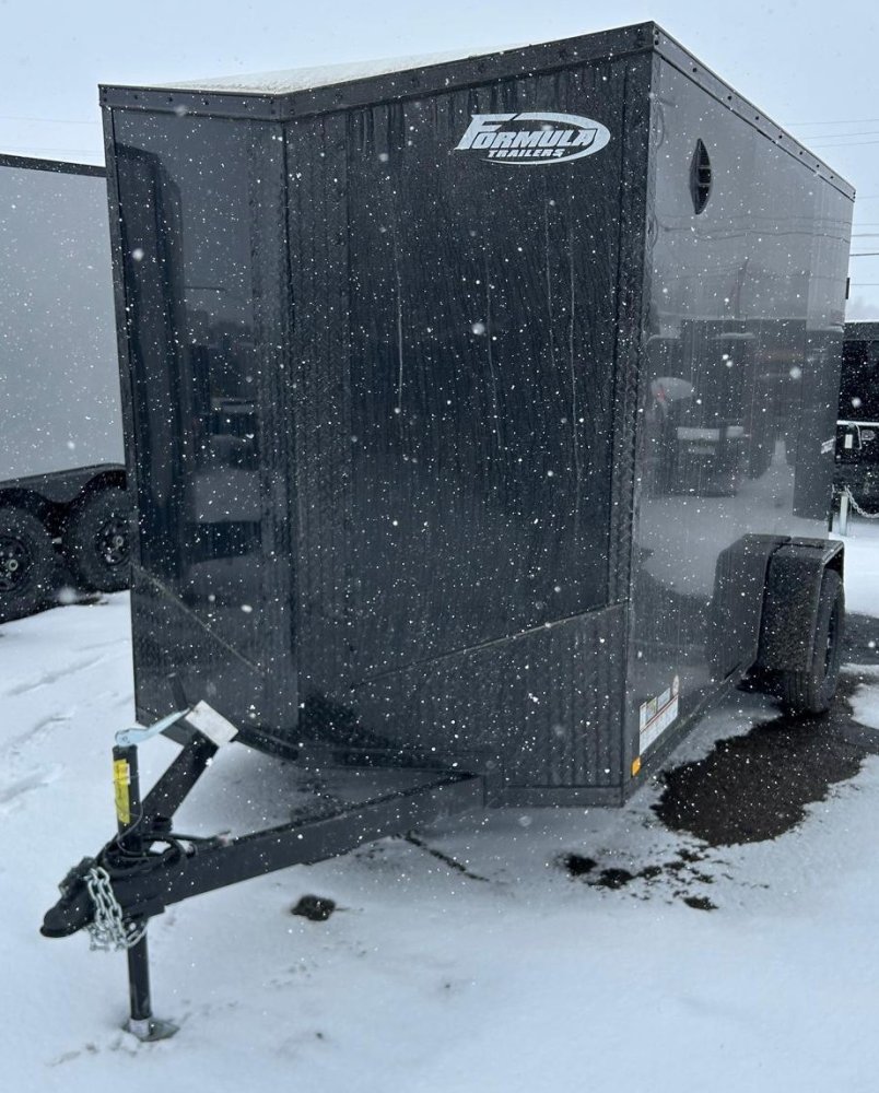 6x12 Conquest SE Flat Top Sloped V-Nose Enclosed Trailer - Black | Carson City, NV