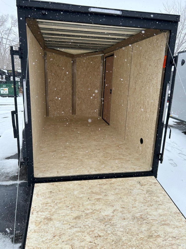 6x12 Conquest SE Flat Top Sloped V-Nose Enclosed Trailer - Black | Carson City, NV