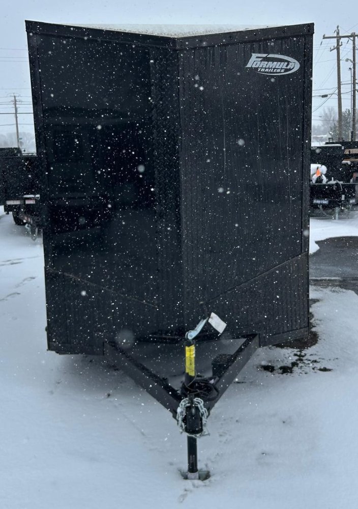 6x12 Conquest SE Flat Top Sloped V-Nose Enclosed Trailer - Black | Carson City, NV