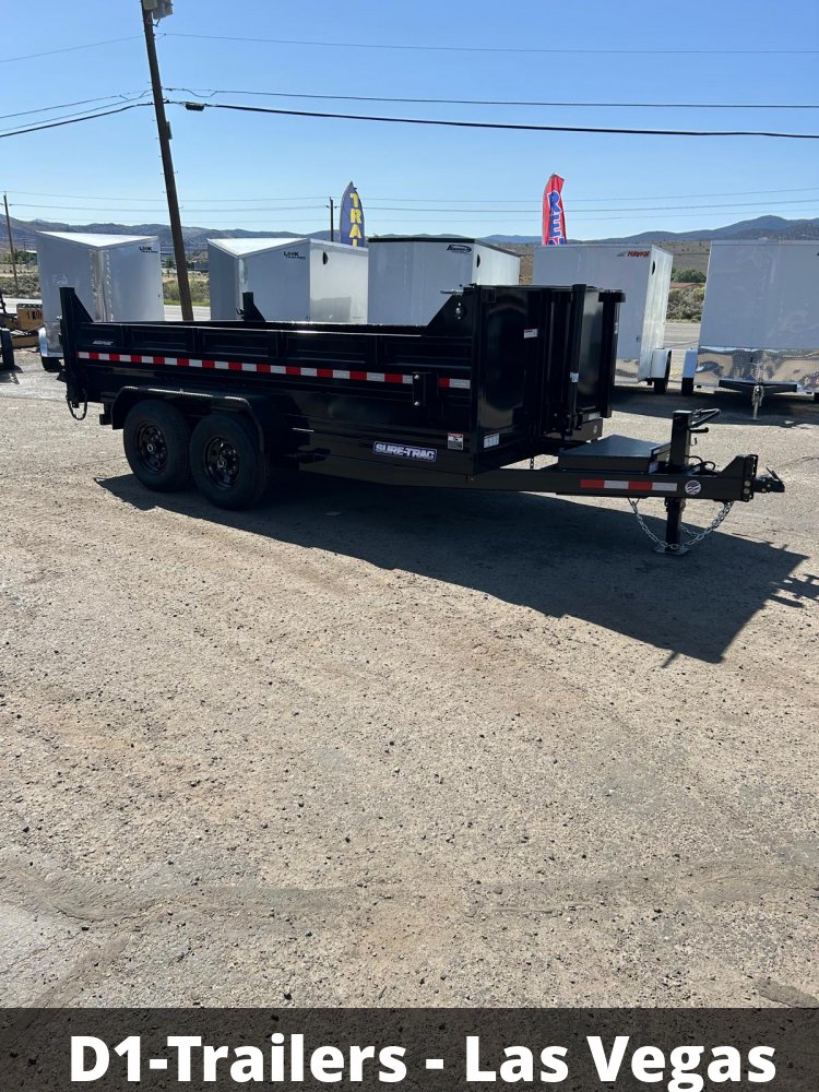 7x14 HD Low Profile Dump Trailer - Telescopic Hoist, 14K GVWR