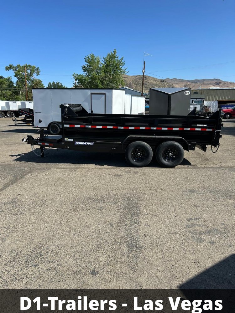7x14 HD Low Profile Dump Trailer - Telescopic Hoist, 14K GVWR