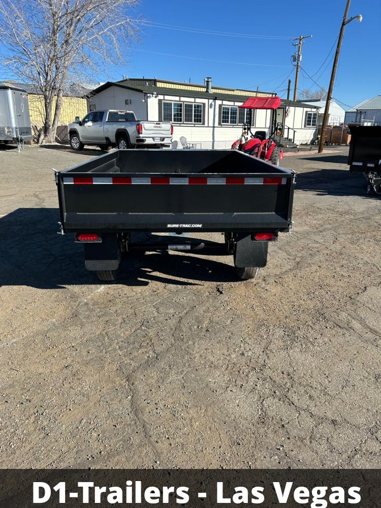 6x10 SD Low Profile Dump Trailer - 10K GVWR | Single Ram | Black