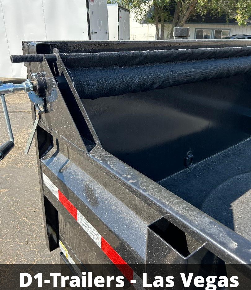 6x12 SD Low Profile Dump Trailer - 10K GVWR | Single Ram | Black Finish