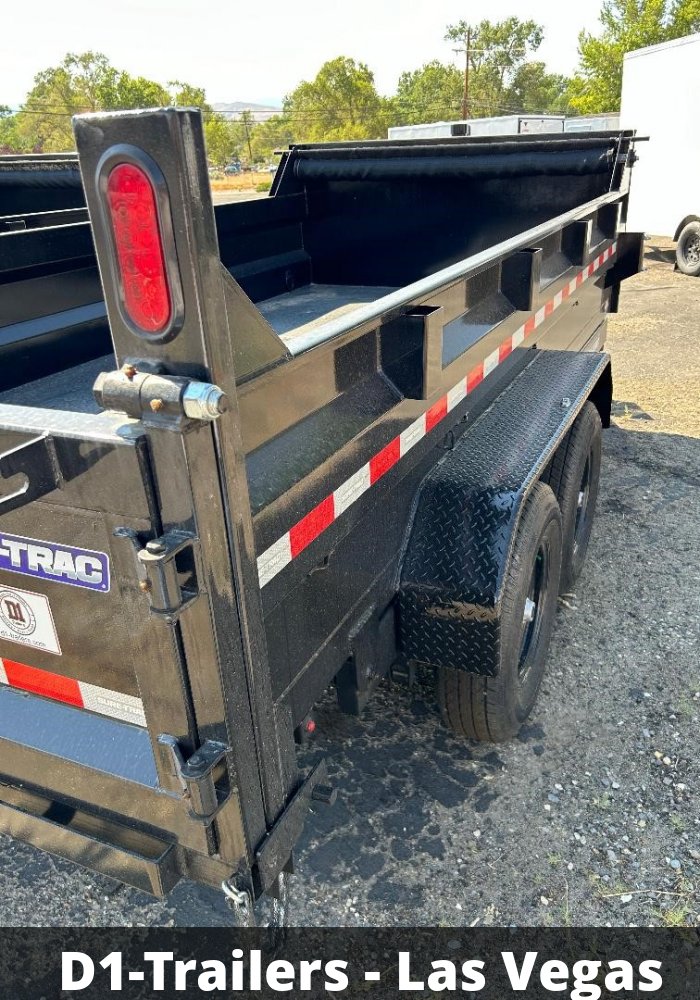 6x12 SD Low Profile Dump Trailer - 10K GVWR | Single Ram | Black Finish