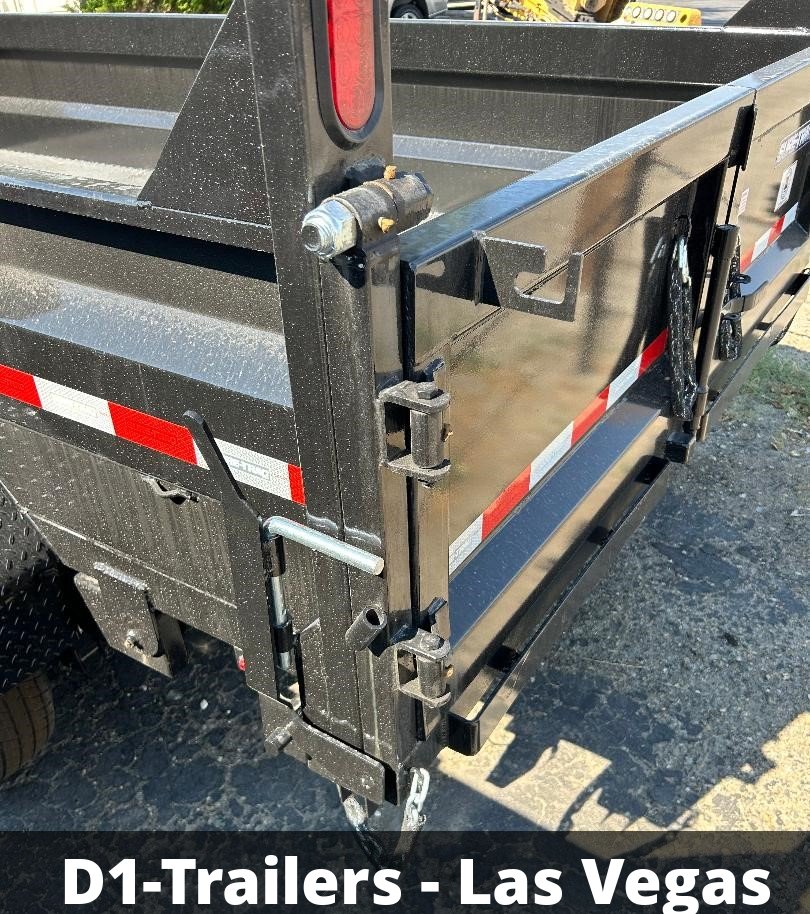 6x12 SD Low Profile Dump Trailer - 10K GVWR | Single Ram | Black Finish