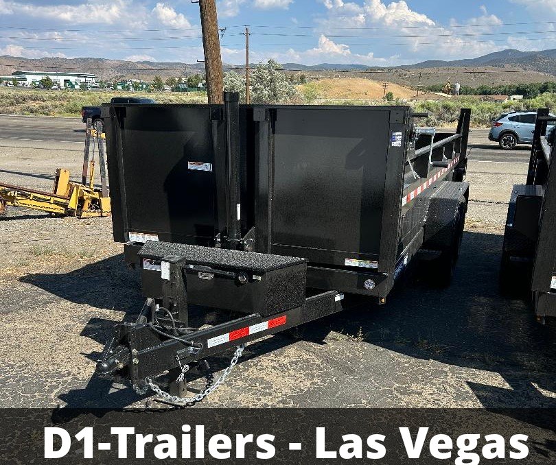 6x12 SD Low Profile Dump Trailer - 10K GVWR | Single Ram | Black Finish