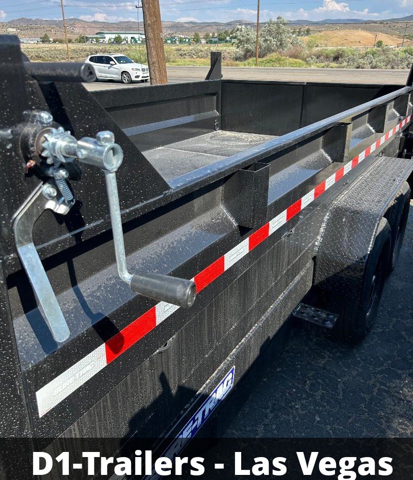6x12 SD Low Profile Dump Trailer - 10K GVWR | Single Ram | Black Finish