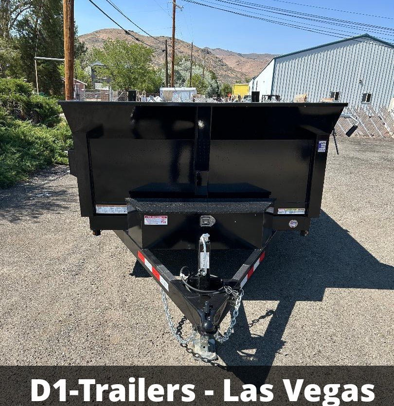 6x12 SD Low Profile Dump Trailer - 10K GVWR | Single Ram | Black Finish