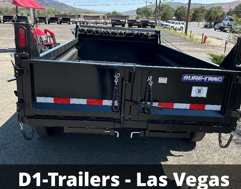 6x12 SD Low Profile Dump Trailer - 10K GVWR | Single Ram | Black Finish