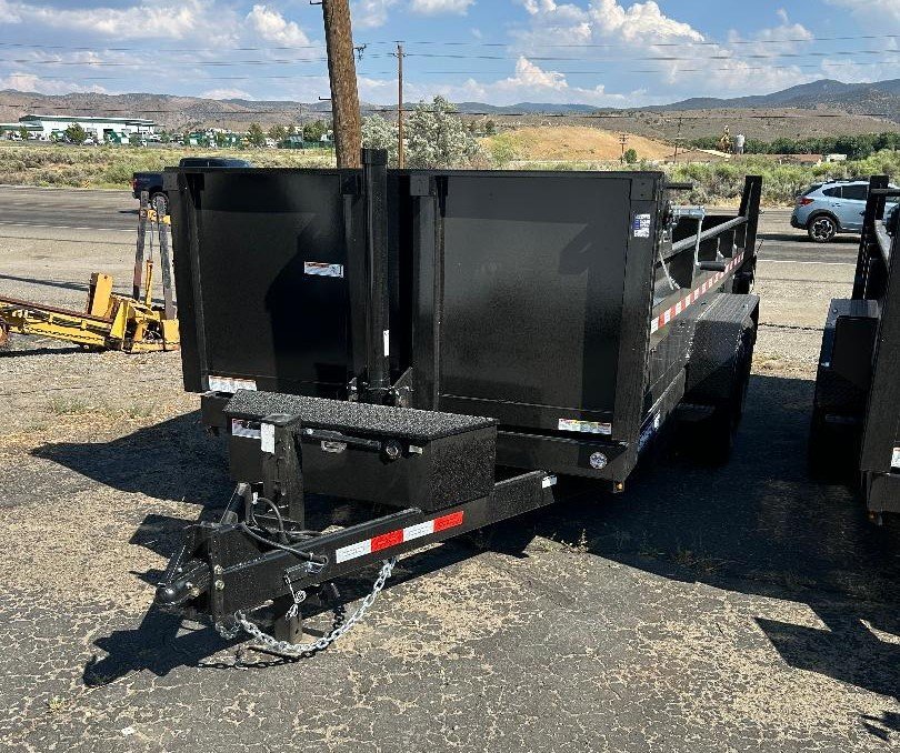 6x12 SD Low Profile Dump Trailer - 10K GVWR | Single Ram | Black Finish