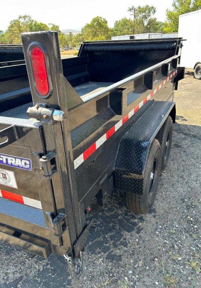 6x12 SD Low Profile Dump Trailer - 10K GVWR | Single Ram | Black Finish