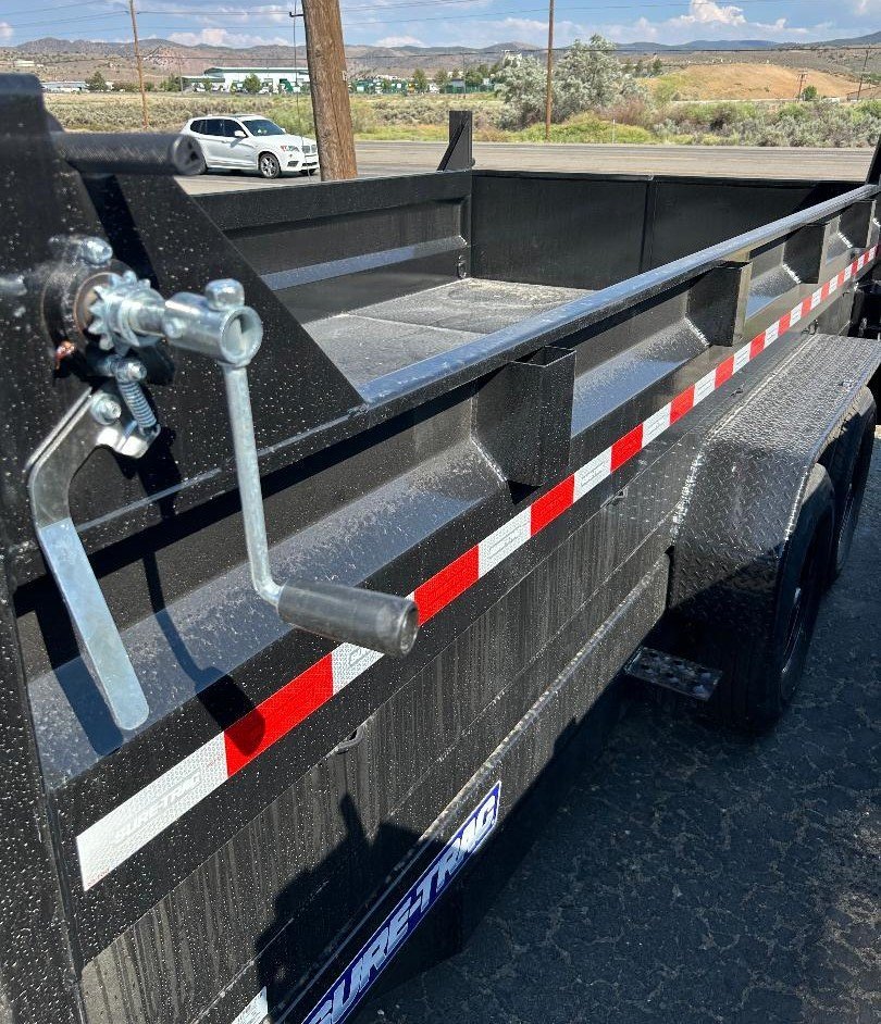 6x12 SD Low Profile Dump Trailer - 10K GVWR | Single Ram | Black Finish