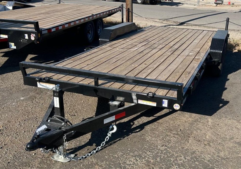 7x20 (18+2) Sure-Trac C-Channel Wood Deck Car Hauler Trailer - 14K GVWR | D1 Trailers Carson City, N
