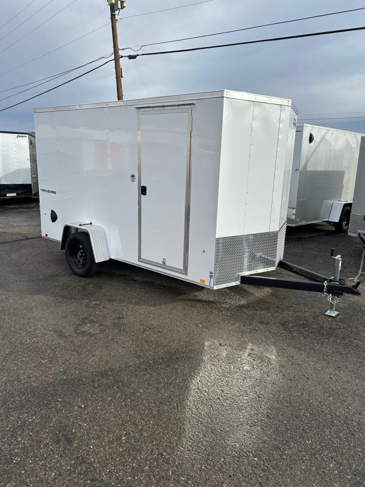 6x12 Formula Traverse Flat Top V-Nose Enclosed Trailer - 3K GVWR - White | Carson City, NV