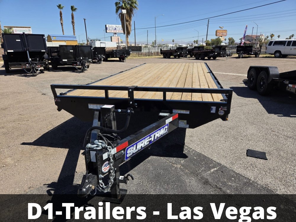 8.5x20 Sure-Trac SD Flat Deck Deckover Trailer
