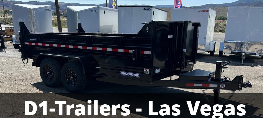 7x14 Sure-Trac HD Low Profile Dump Trailer - 14K GVWR | Telescopic Hoist