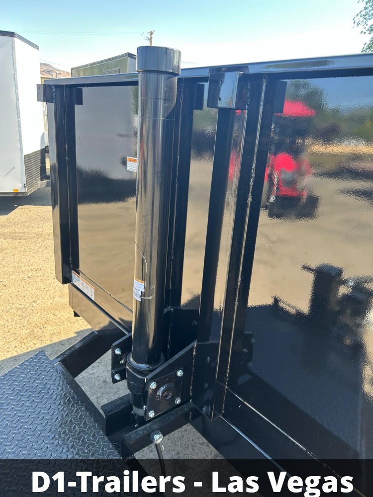 7x14 Sure-Trac HD Low Profile Dump Trailer - 14K GVWR | Telescopic Hoist