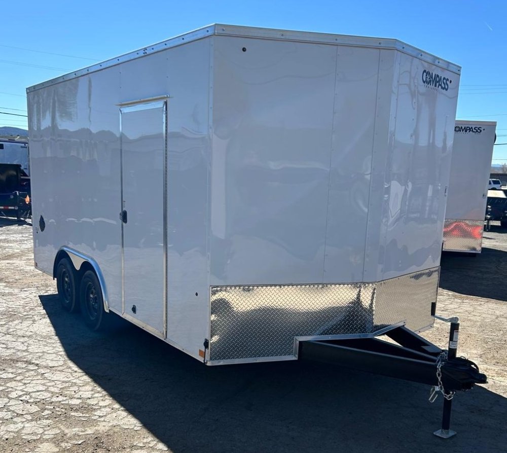 8.5x16 Indigo DLX Flat Top V-Nose Enclosed Car Hauler for Sale | Carson City, NV
