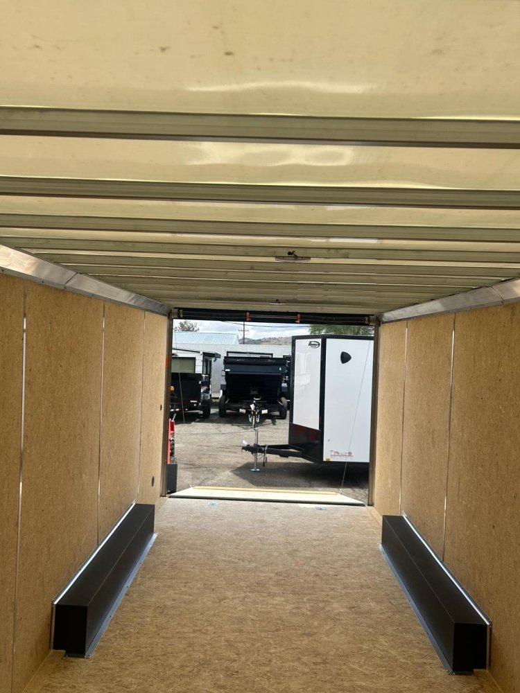 8.5x20 Conquest SE Flat Top Sloped V-Nose Enclosed Car Hauler - 10K GVWR - White/Black | Carson City