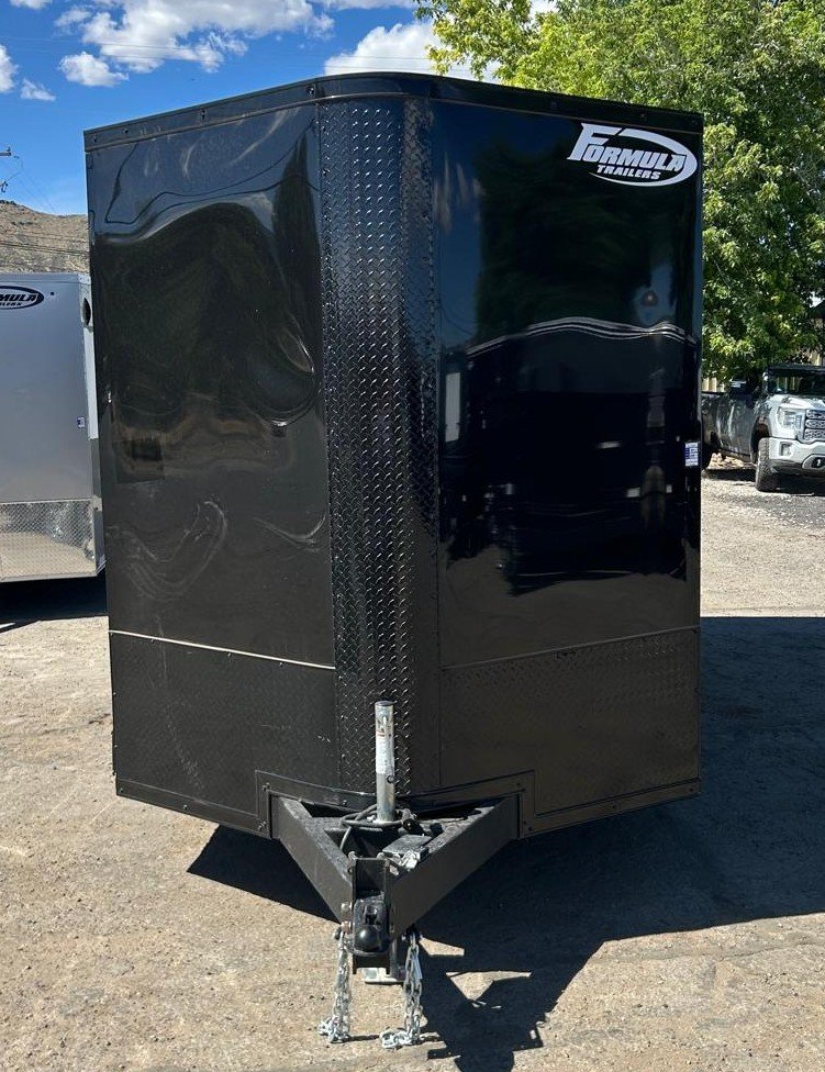 7x16 Triumph Flat Top Aero Wedge Enclosed Trailer - 7K GVWR - Black/Black | Carson City, NV