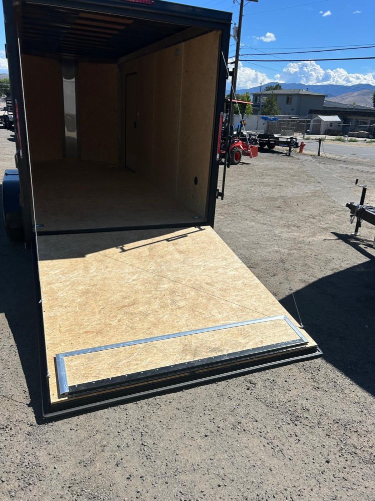 7x16 Triumph Flat Top Aero Wedge Enclosed Trailer - 7K GVWR - Black/Black | Carson City, NV