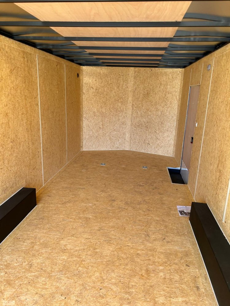 7x16 Triumph Flat Top Aero Wedge Enclosed Trailer - 7K GVWR - Black/Black | Carson City, NV