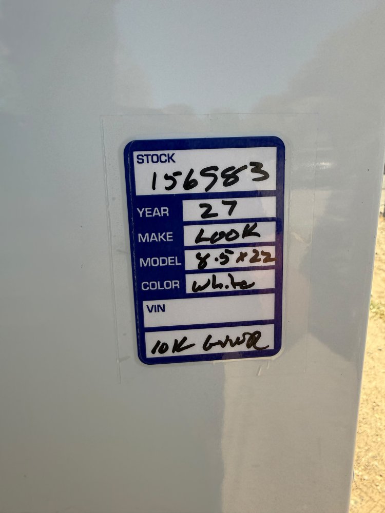 LOOK 8.5 x 22 ST Deluxe Flat Top V-Nose Enclosed Car Hauler - 10K GVWR - White